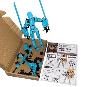 Blue Action Figure Building Kit